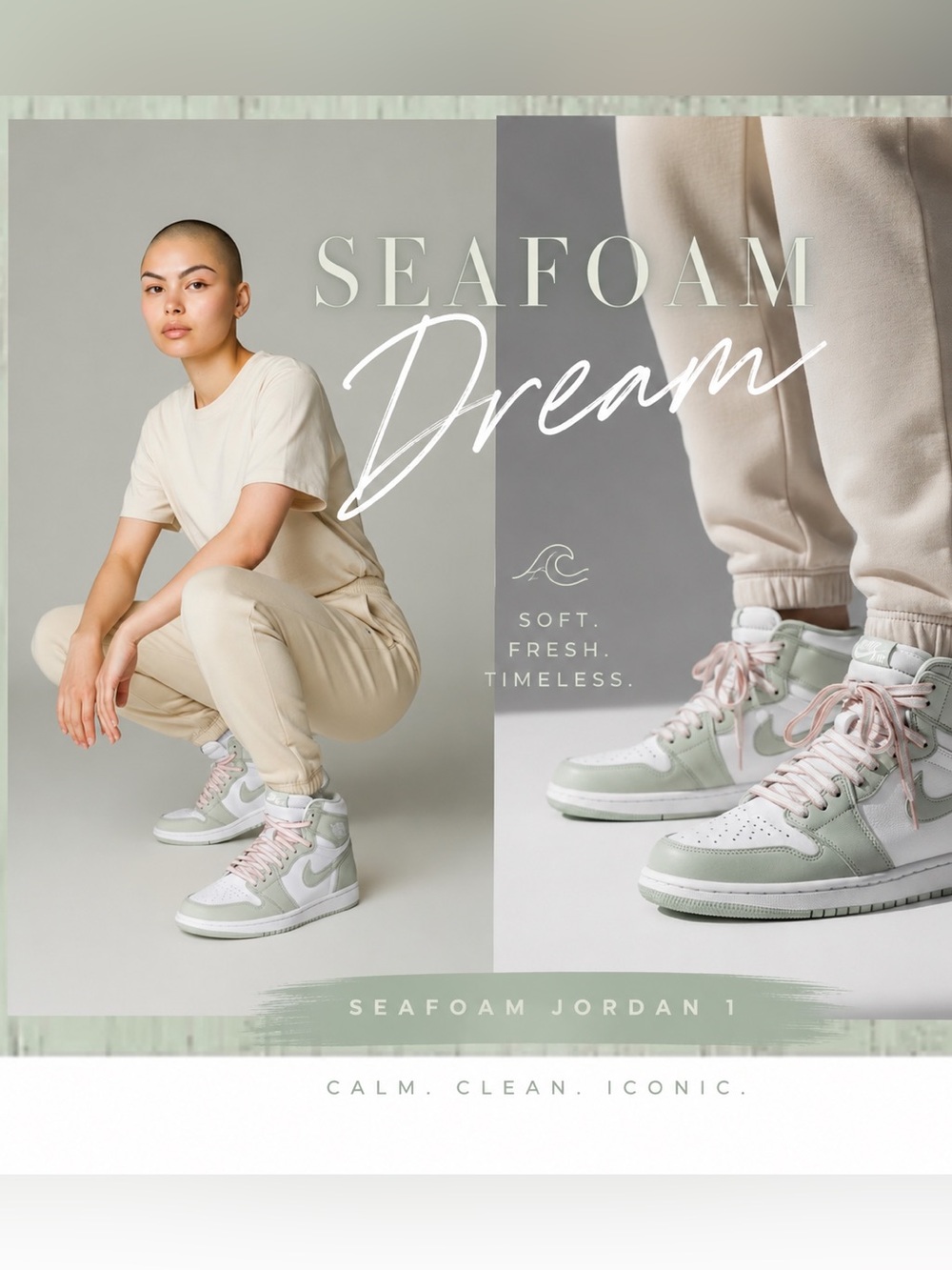 Air Jordan 1 Retro OG High Seafoam Sneakers Women’s 12